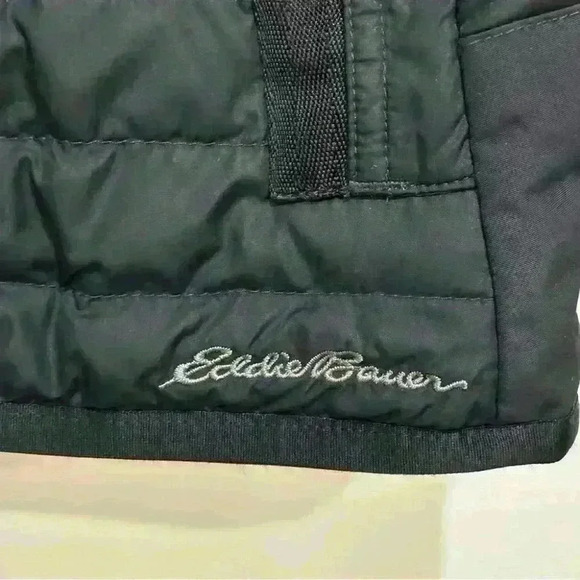 Eddie Bauer StormDown 700 Jacket Black Nano Puffer Coat Lightweight L - Picture 3 of 16